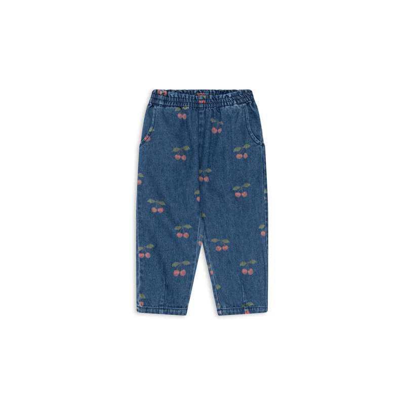 Konges Sløjd Magot Flared Pants - GOTS - Ma Grande Cerise/Denim  - Image 2