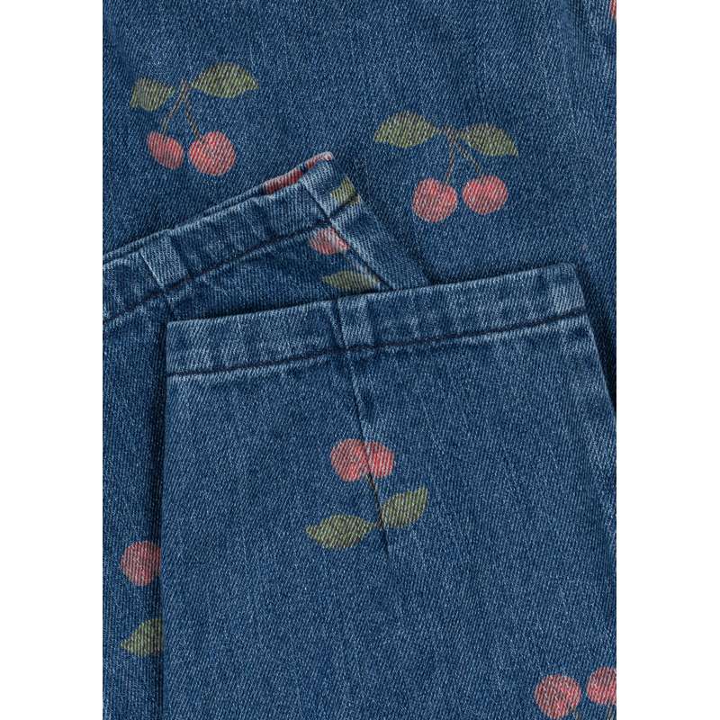 Konges Sløjd Magot Flared Pants - GOTS - Ma Grande Cerise/Denim  - Image 4