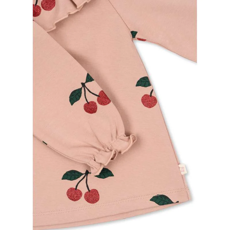 Konges Sløjd Malli Cherry Glitter Blouse - GOTS - My Big Cherry Glitter Mellow  - Image 3