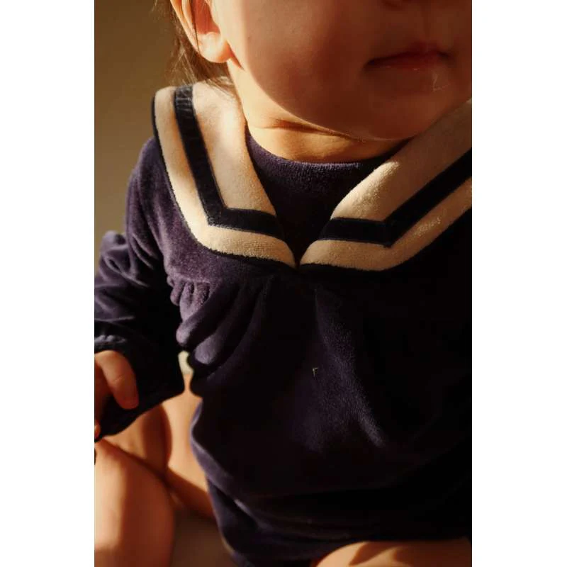 Konges Sløjd Matelot Romper - GOTS - Navy Blazer  - Image 9