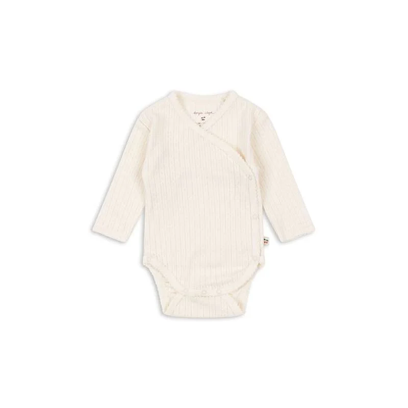 Konges Sløjd Minnie Body - Newborn - GOTS - Antique White 