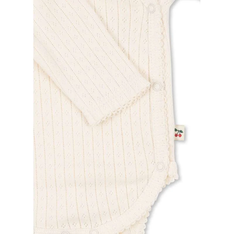 Konges Sløjd Minnie Body - Newborn - GOTS - Antique White  - Image 2