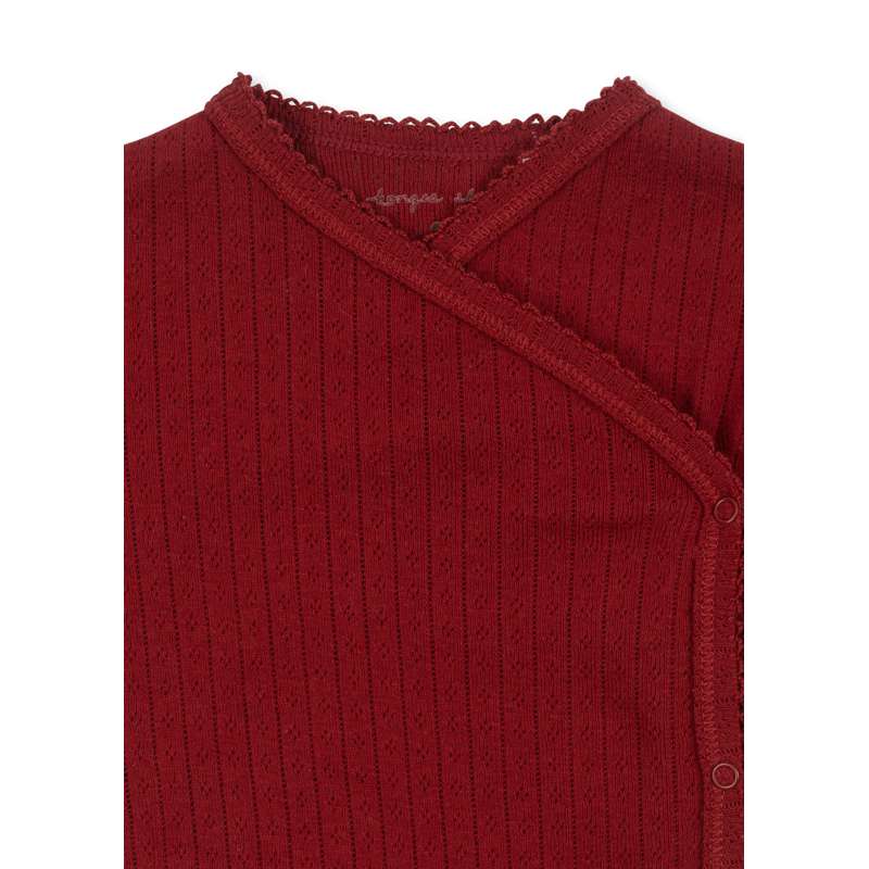 Konges Sløjd Minnie Body - Newborn - GOTS - Red Dahlia  - Image 3