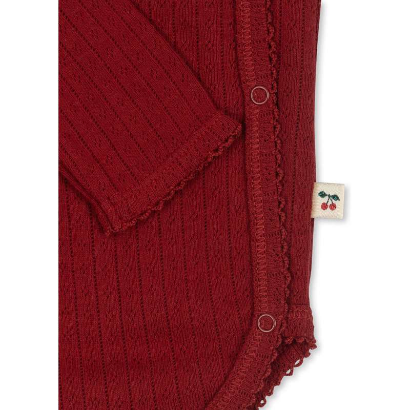 Konges Sløjd Minnie Body - Newborn - GOTS - Red Dahlia  - Image 4