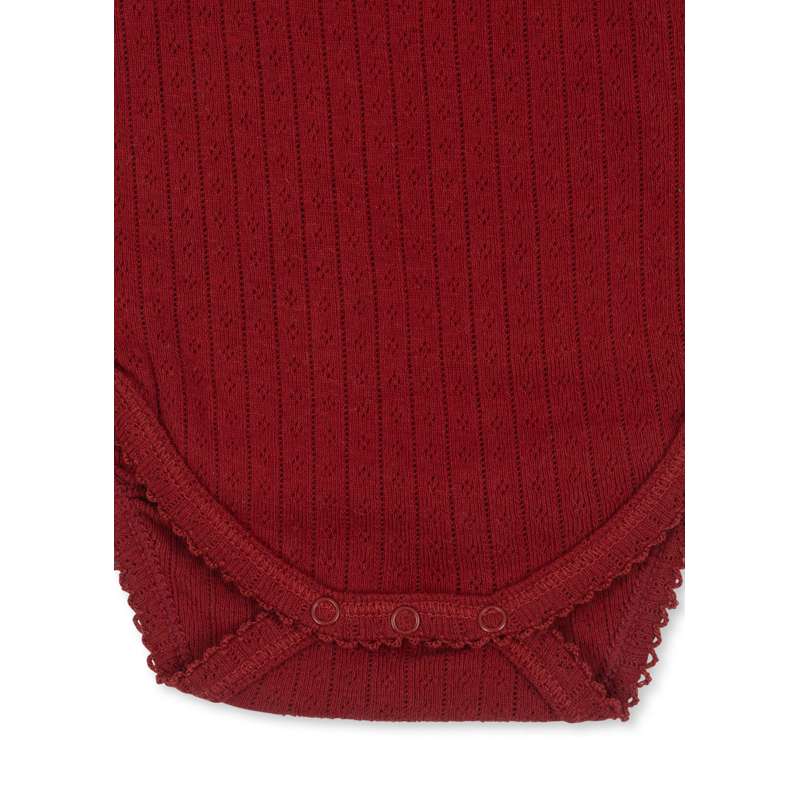 Konges Sløjd Minnie Body - Newborn - GOTS - Red Dahlia  - Image 5