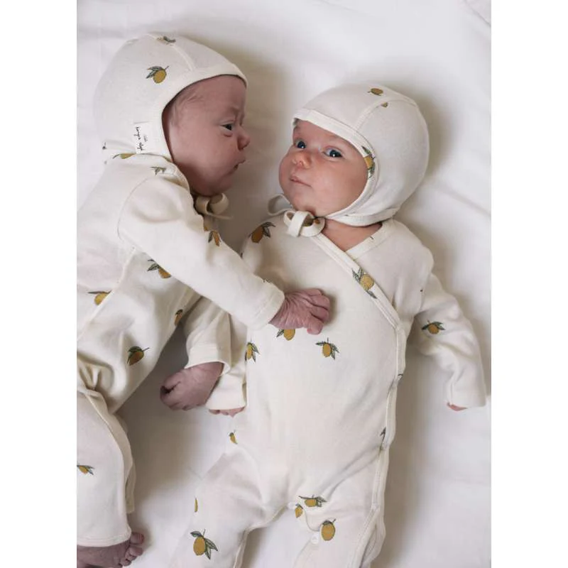 Konges Sløjd Newborn Onesie GOTS - LEMON - Image 2