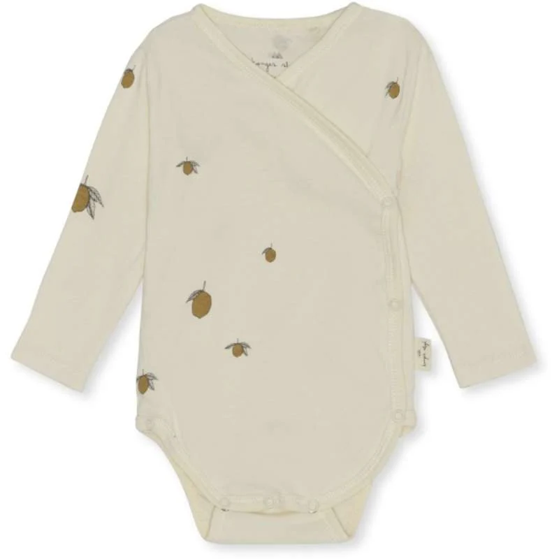 Konges Sløjd Newborn bodysuit GOTS - LEMON
