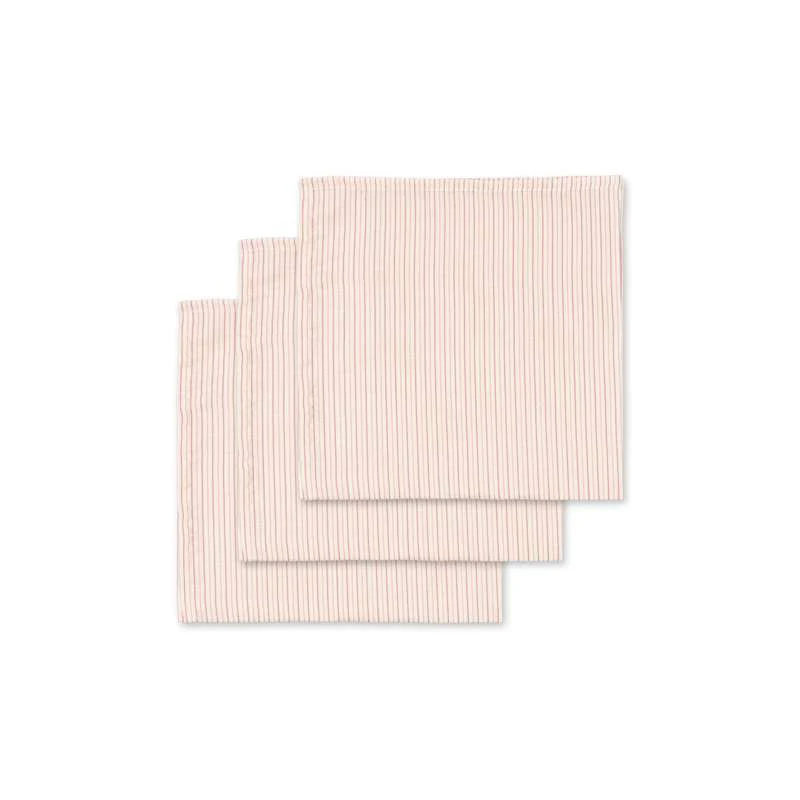 Konges Sløjd Stofbleer - 3-Pak - GOTS - Stripie Petite Rose - Image 3