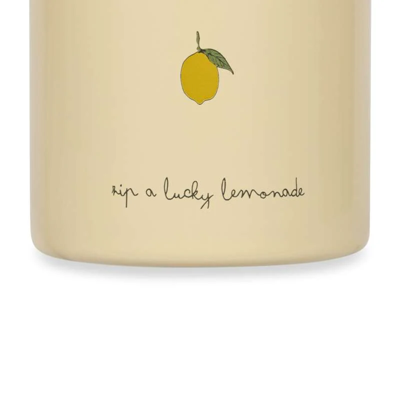 Konges Sløjd Thermo Water Bottle with 2 Lids - Lemon  - Image 3