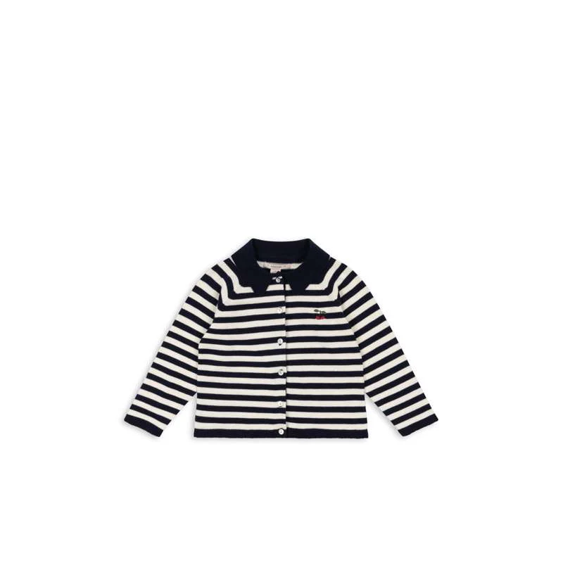 Konges Sløjd Venton Knitted Cardigan - GOTS - Navy Stripe 