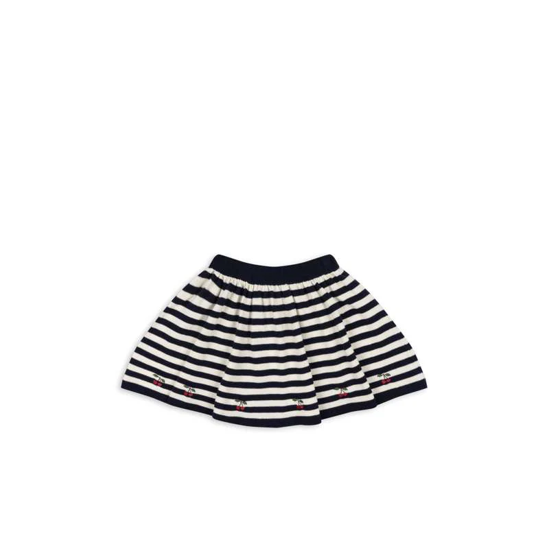 Konges Sløjd Venton Knitted Skirt - GOTS - Navy Stripe 