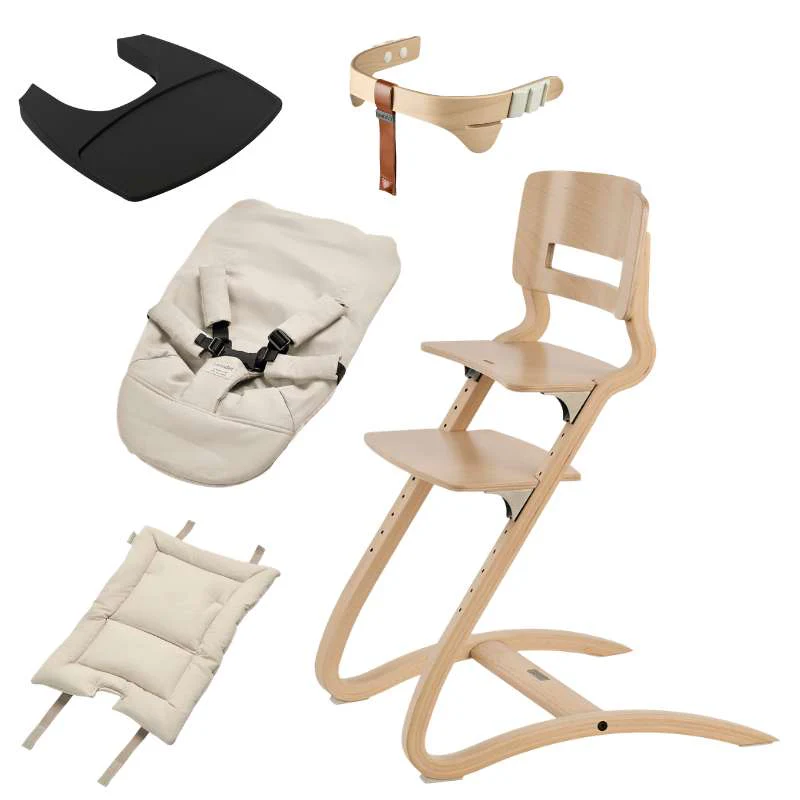 Leander Louie™ High Chair w. Tray - Beech - Natural 