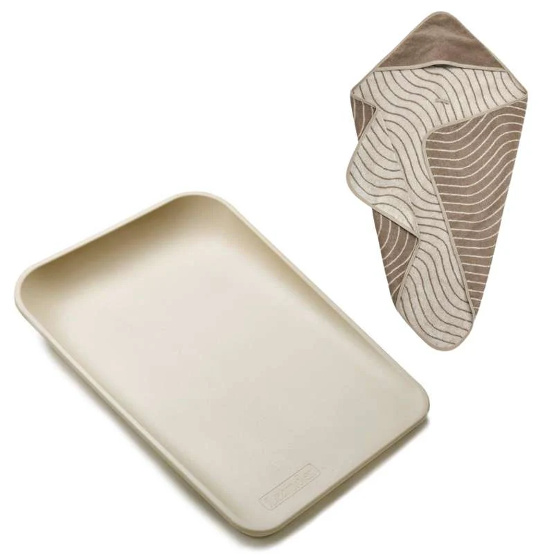 Leander Matty™ changing pad including Hoodie - Cappuccino 