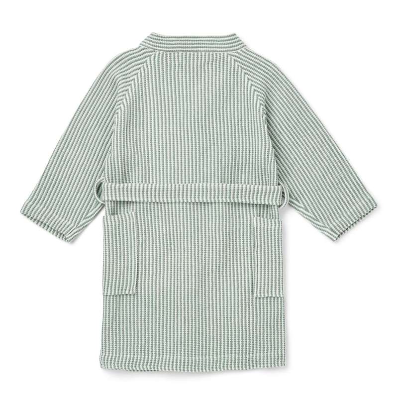 Liewood Bertha Bathrobe - Y/D Stripe Peppermint/Cream of the Cream  - Image 2