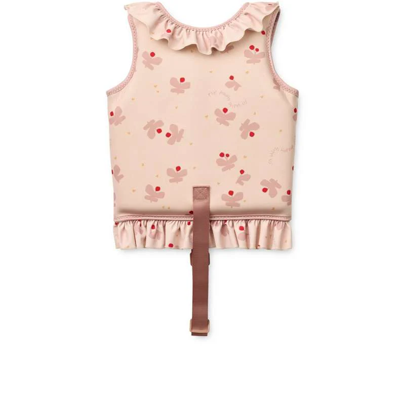 Liewood Dove Bathing Vest with Ruffles - Butterfly/Apple Blossom  - Image 2
