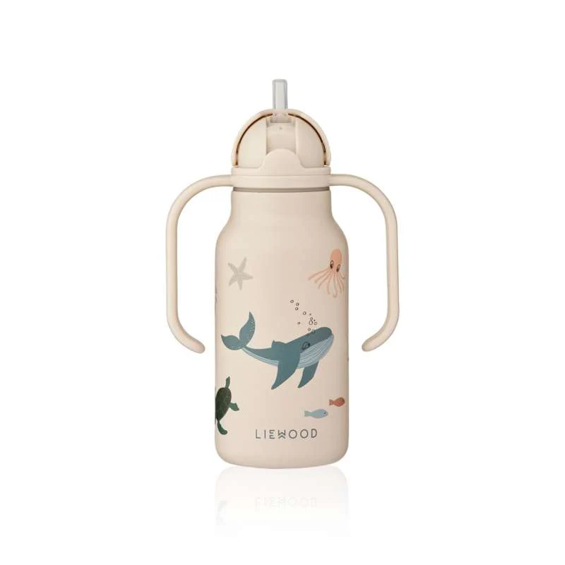 Liewood Kimmie Drikkeflaske - Rustfrit Stål - 250ml - Sea Creature/Sandy - Image 4
