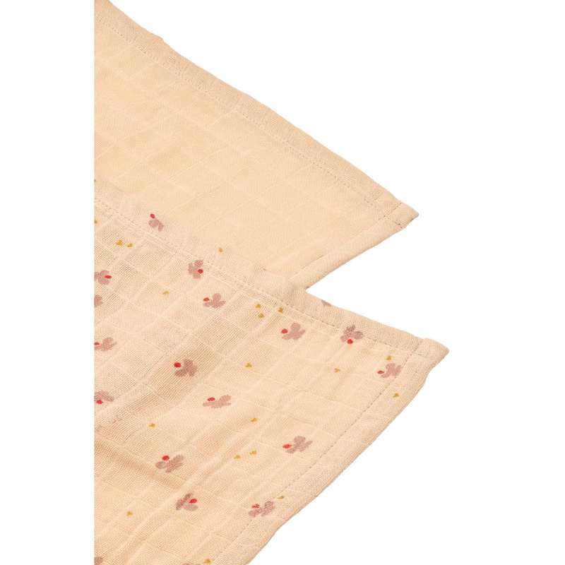 Liewood Lewis Muslin Cloths - 2-pack - Mini Butterfly/Apple Blossom Mix  - Image 2