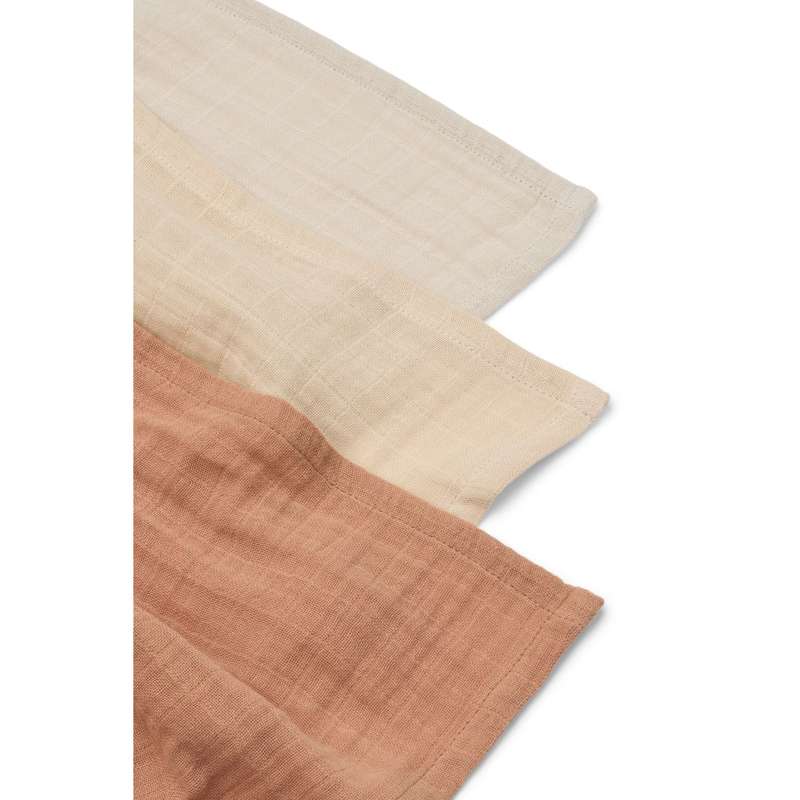 Liewood Lewis Muslin Stofbleer - 3-pak - Tuscany Rose Mix - Image 4