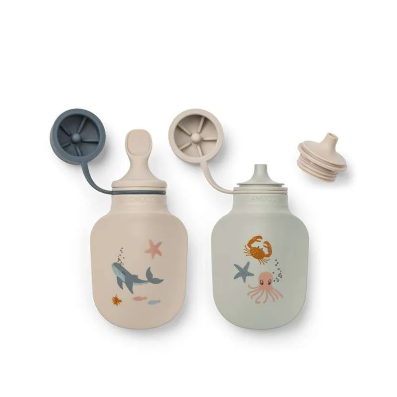 Liewood Lizzie Smoothieflasker - 2-pak - Sea Creature/Sandy - Image 2