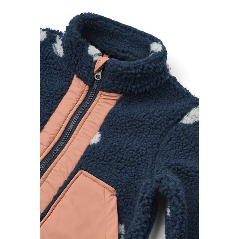 Liewood Noam Pile Jakke - Cherry Blossom/Classic Navy - Image 5