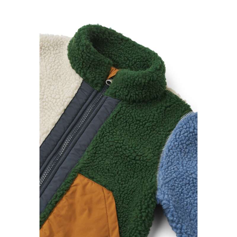 Liewood Noam Pile Jakke - Garden Green Multi Mix - Image 7