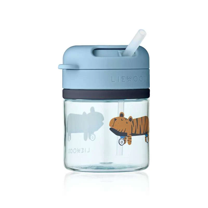 Liewood Pavia Sugerørskop - Tritan - 280ml - Fun/Beach Blue - Image 3