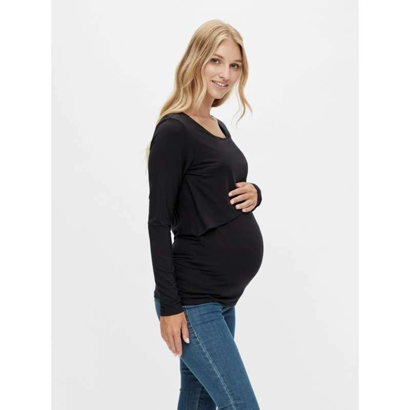 Mamalicious MLCAMMA JUNE Gravid- og Ammebluse - Sort - Image 3