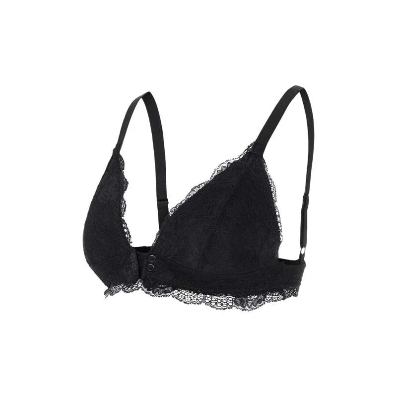 Mamalicious MLZENINA Nursing Bra with Lace - Black 