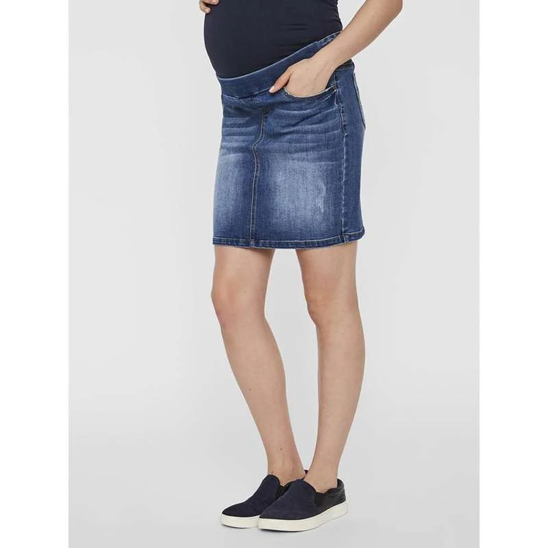 Mamalicious Montego Denimnederdel - Blå - Image 6