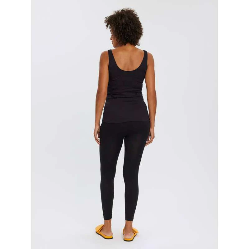 Mamalicious VMMISA Seamless Pregnancy Top with Rib - Black  - Image 4