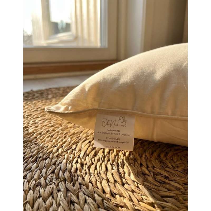 Oh'Naturel Økologisk Pude - 40x45 cm. - Fiberfyld - Image 4