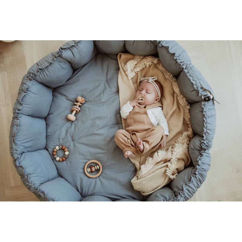 Play & Go Bloom - Baby nest/Play mat - Dusty Blue  - Image 3