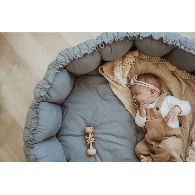 Play & Go Bloom - Baby nest/Play mat - Dusty Blue  - Image 4