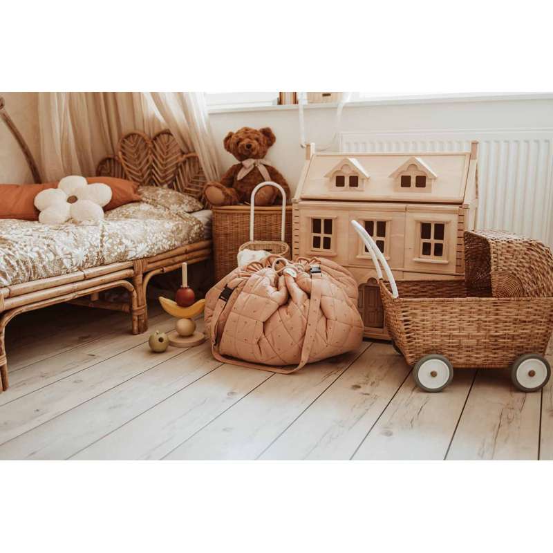 Play & Go Soft Organic - 2-in-1 Storage Blanket/Toy Blanket - Fleuri  - Image 9