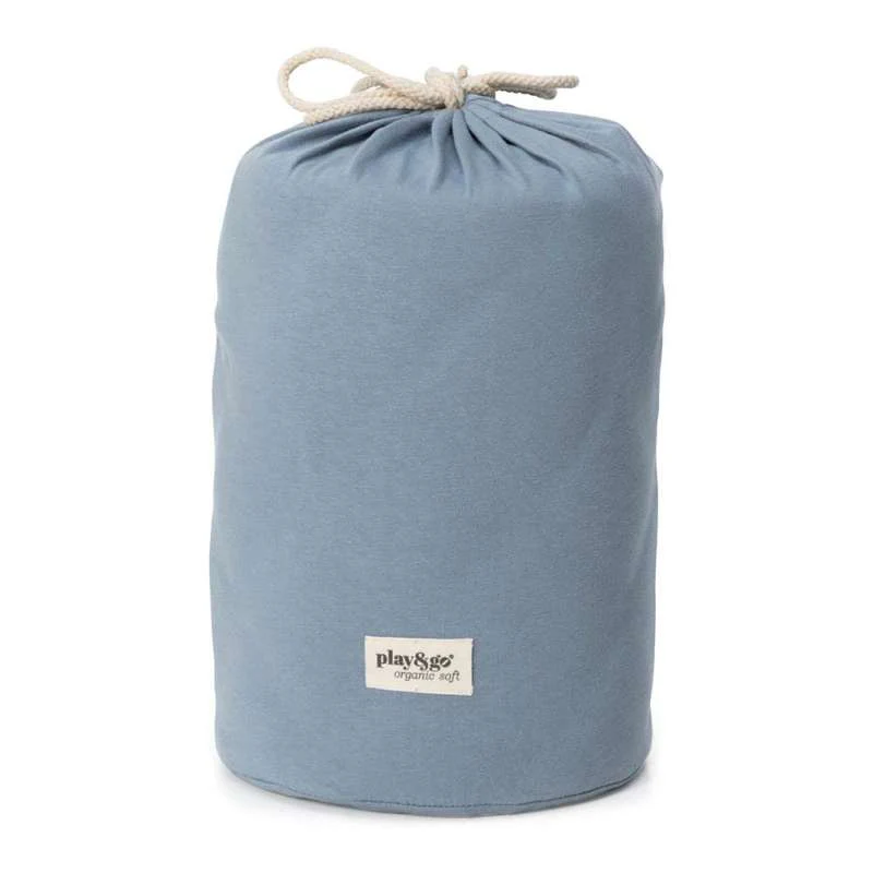 Play & Go Soft Organic - 2-i-1 Opbevaringstæppe/Legetæppe - Dusty Blue - Image 8