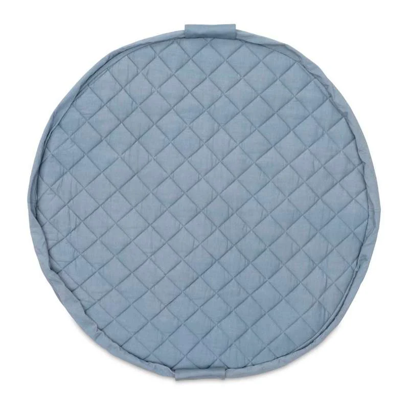 Play & Go Soft Organic - 2-i-1 Opbevaringstæppe/Legetæppe - Dusty Blue - Image 9