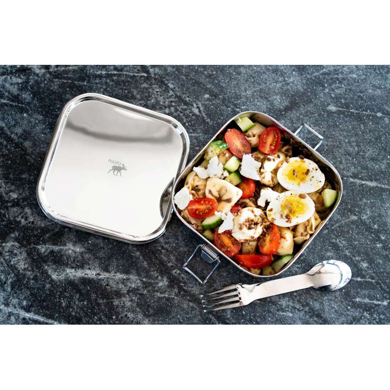 Pulito PureLunchBox Lunchbox - Stainless Steel - Airtight - Square - Image 2