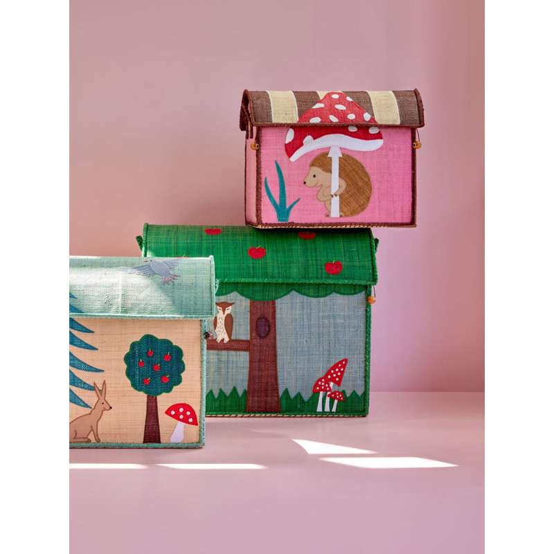 RICE Raffia Storage Houses - Happy Forest - 3 pcs.  - Image 2
