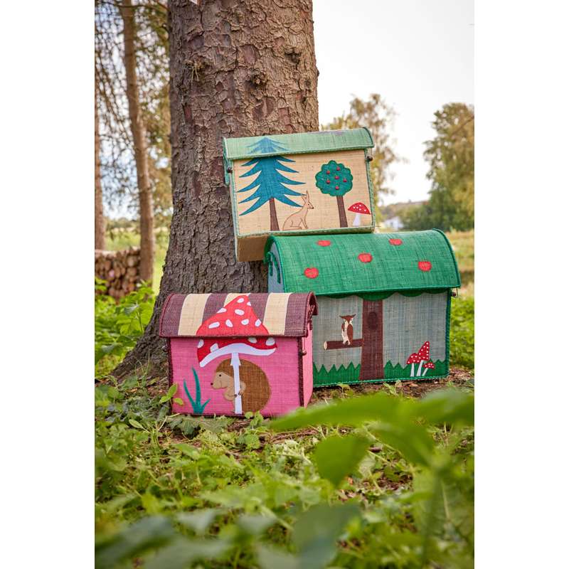 RICE Raffia Storage Houses - Happy Forest - 3 pcs.  - Image 3