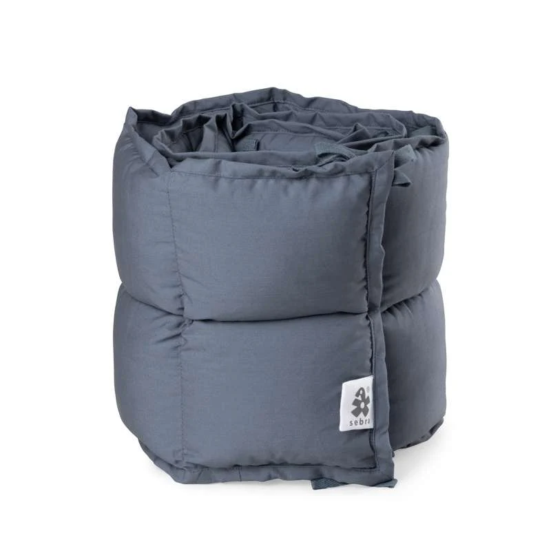 Sebra Bed bumper - Kapok - Half length - Forest Lake Blue 