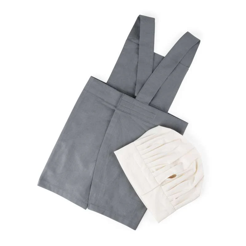 Sebra Children's apron with chef's hat - Elephant Grey/Classic White  - Image 3