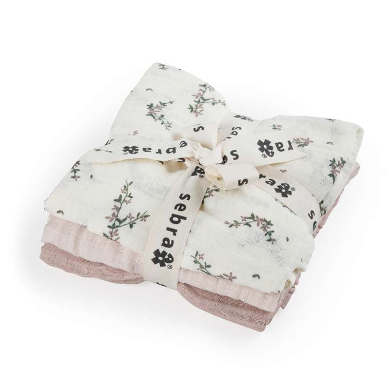 Sebra Cloth diapers - 3 pcs. - Powder Blossom - Rose 