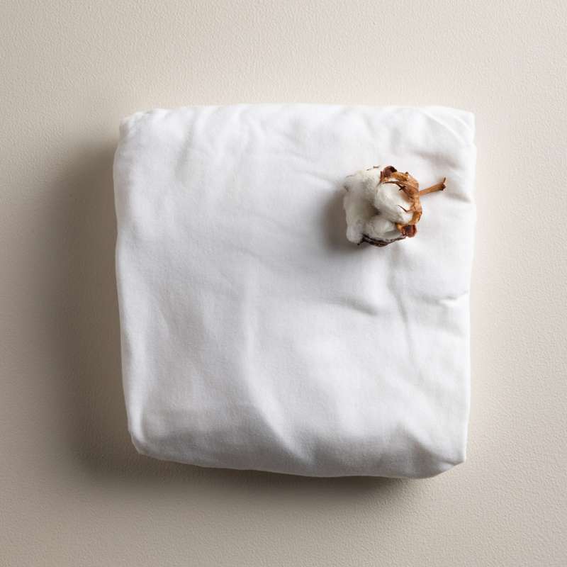 Sebra Jersey Lagen - 70x120 cm. - Baby - 2-pak - Hvid - Image 2