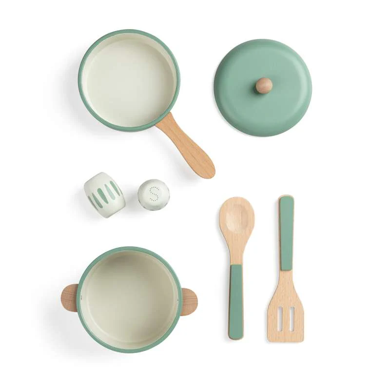 Sebra Cooking pot and frying pan set in wood  - Image 4