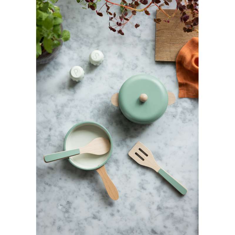Sebra Cooking pot and frying pan set in wood  - Image 5